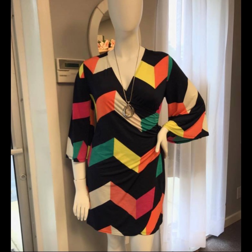 Faux wrap dress